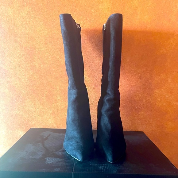 Eloquii Black Faux Suede Wide Klaire Scrunch Women's Boots. Size 9W - Picture 3 of 5